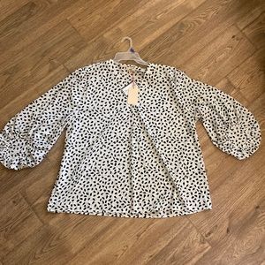 White black spotted tunic